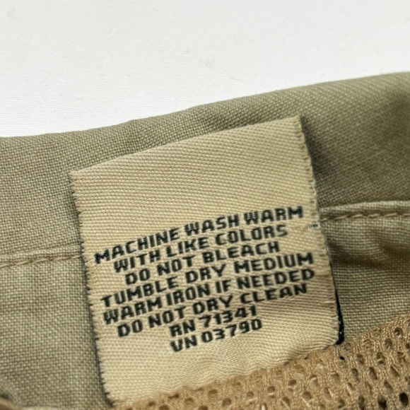 L.L. Bean Safari Field Jacket Pockets Elbow Patch Tan Neutral Khaki VTG Mens LG - Picture 12 of 16